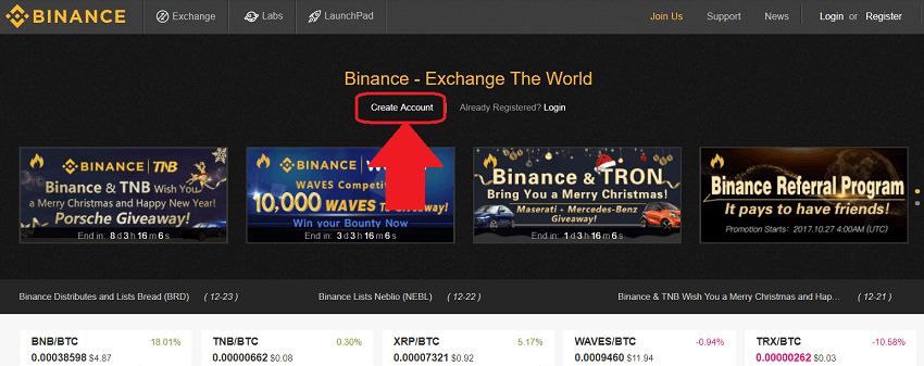 how to buy altcoins at binance crypto exchange